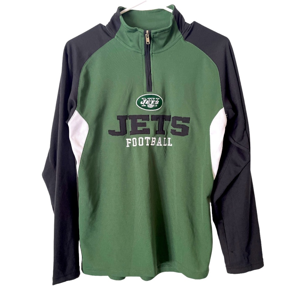 NFL Team Apparel New York Jets‎ Quarter Zip Sweatshirt Youth Large